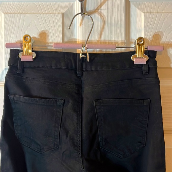 Zara jeans stretchy black with red stripe down side size 4 NWOT - Picture 5 of 6